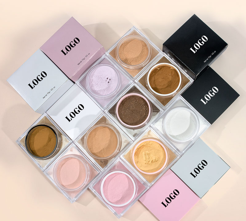 图片[9]-Custom Face Oil Control Loose Powder Vegan Waterproof Spf Cosmetics Private Label Pink Makeup Loose Setting Powder