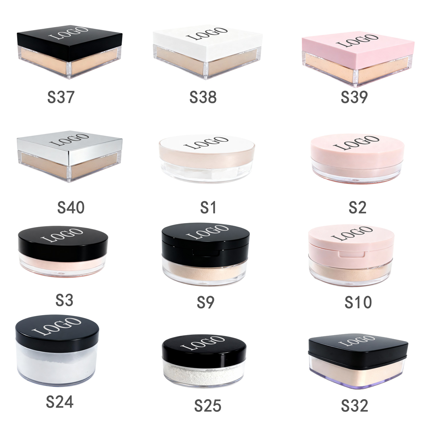 图片[11]-Custom Face Oil Control Loose Powder Vegan Waterproof Spf Cosmetics Private Label Pink Makeup Loose Setting Powder
