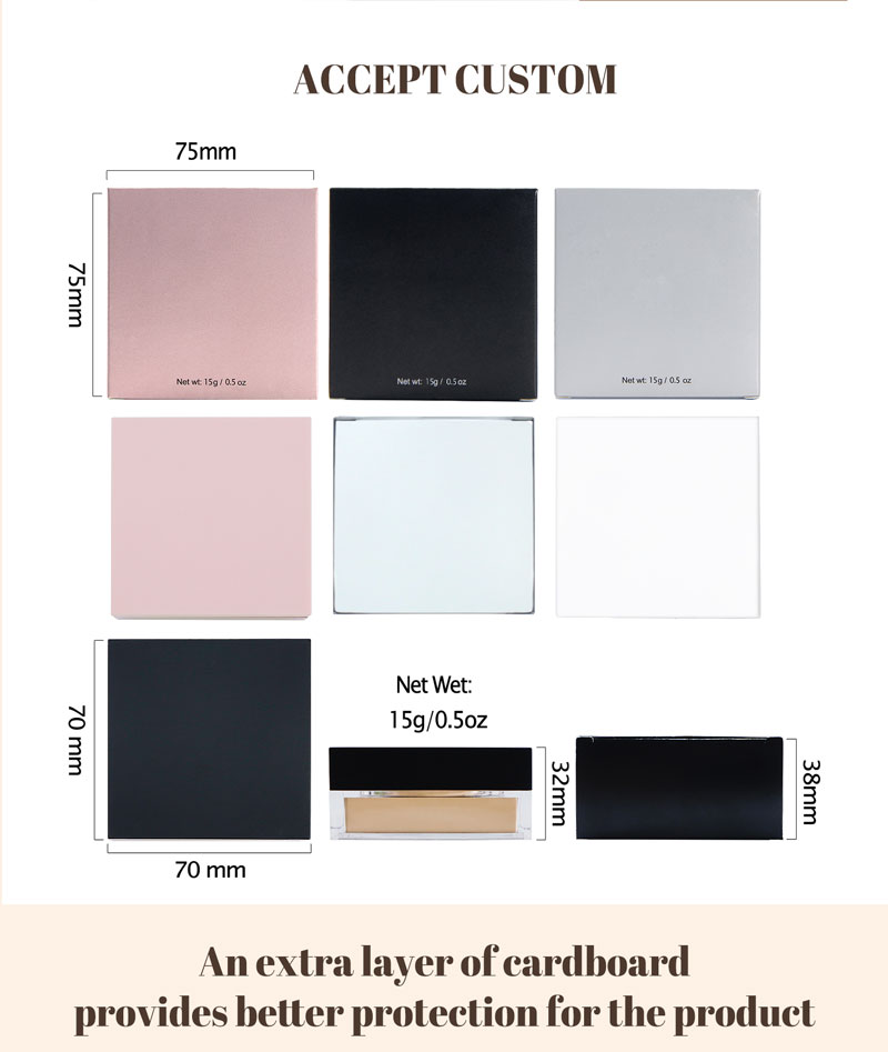 图片[7]-Custom Face Oil Control Loose Powder Vegan Waterproof Spf Cosmetics Private Label Pink Makeup Loose Setting Powder