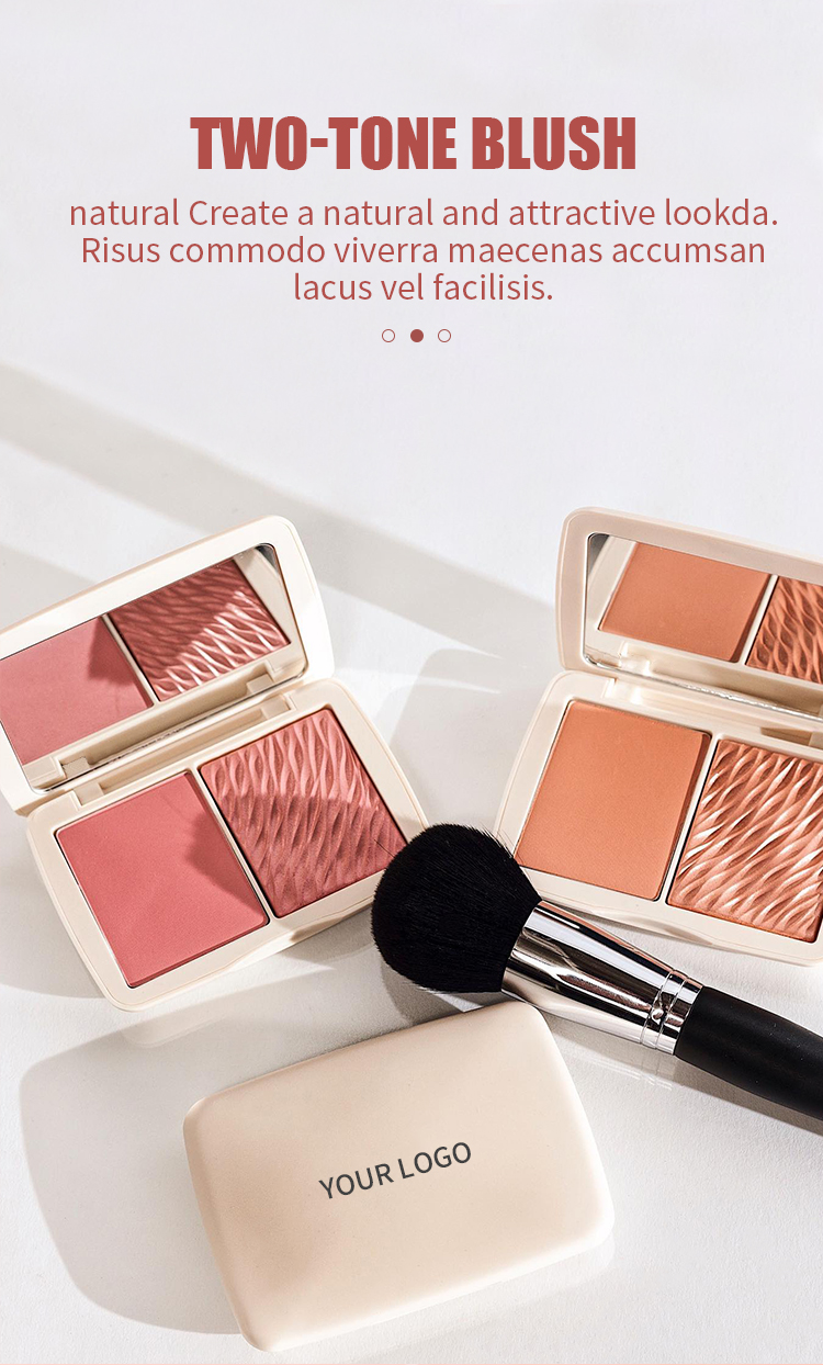 图片[2]-OEM Makeup Blush Palette Vegan for Black Skin Matte Shimmer Cheek Tint Waterproof Two Tone Private Label Blusher Palette