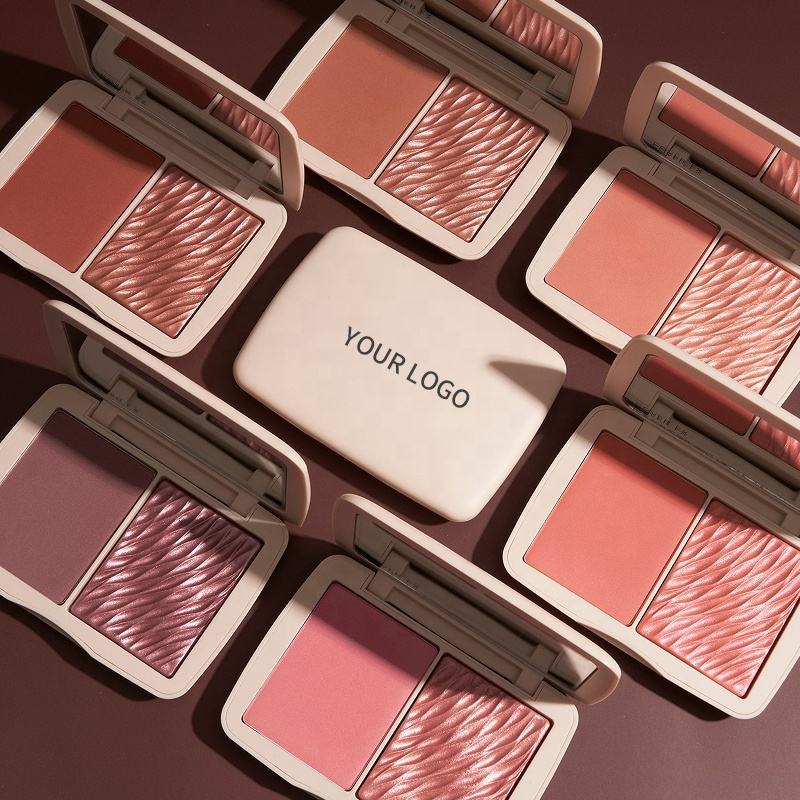 OEM Makeup Blush Palette Vegan for Black Skin Matte Shimmer Cheek Tint Waterproof Two Tone Private Label Blusher Palette-Hengya Group | Taya (Guangdong) Biotechnology Co., Ltd.
