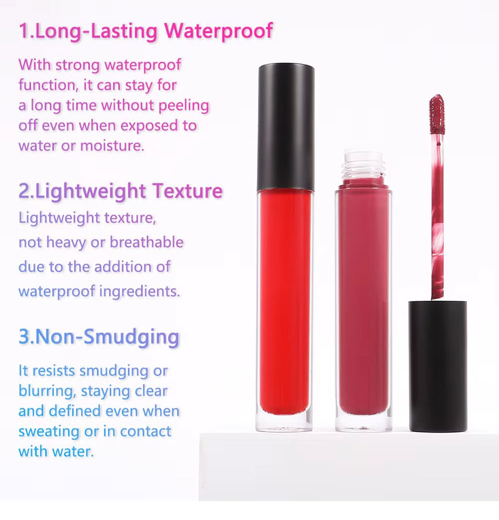 图片[2]-High Quality Lipstick Manufacture Nude Private Label Cosmetic Lipstick Waterproof Long Lasting Liquid Matte Lipstick Custom Logo