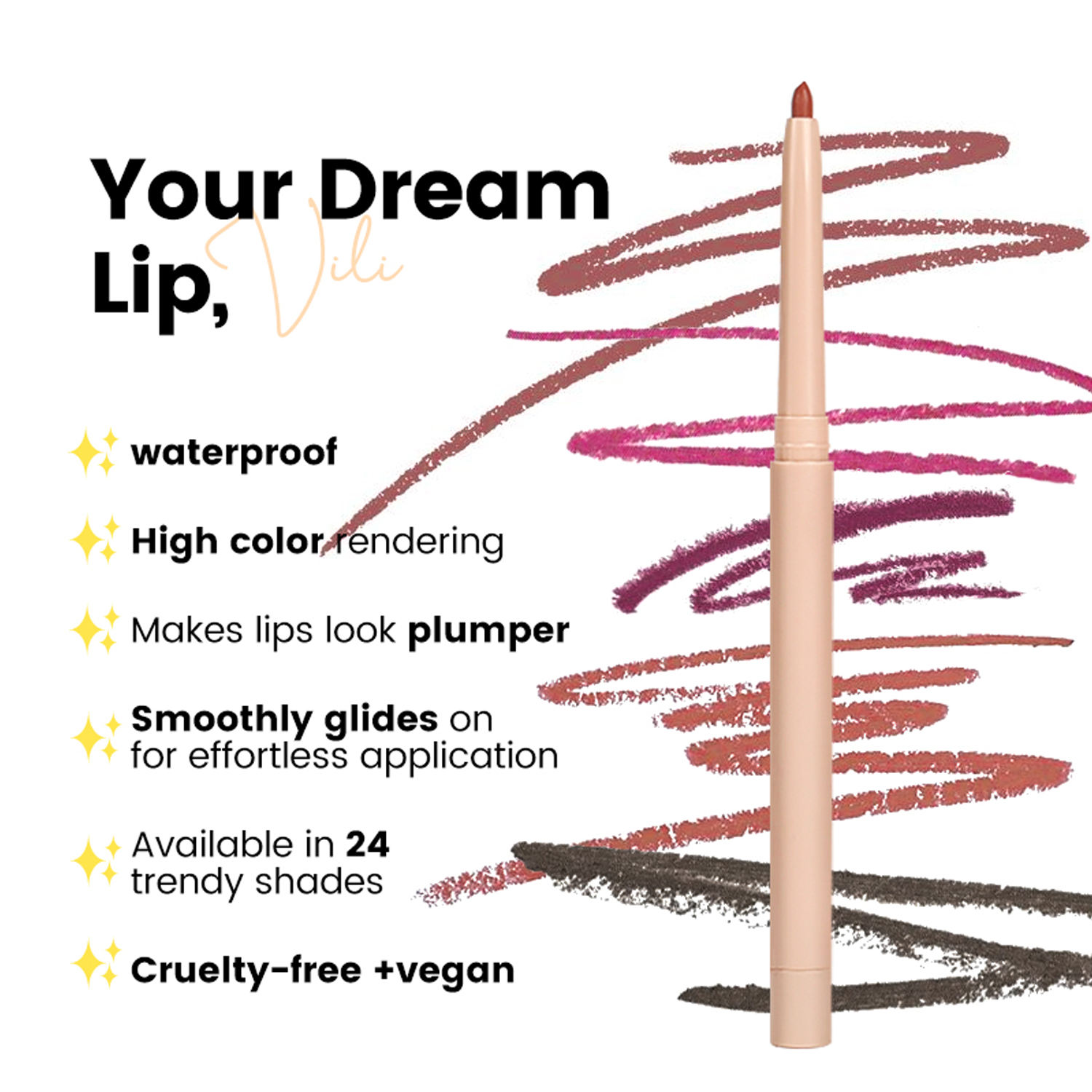 图片[4]-Smooth Lip Contour 12 Colors Matte Waterproof Lip Pencil Customized Logo Factory Low MOQ