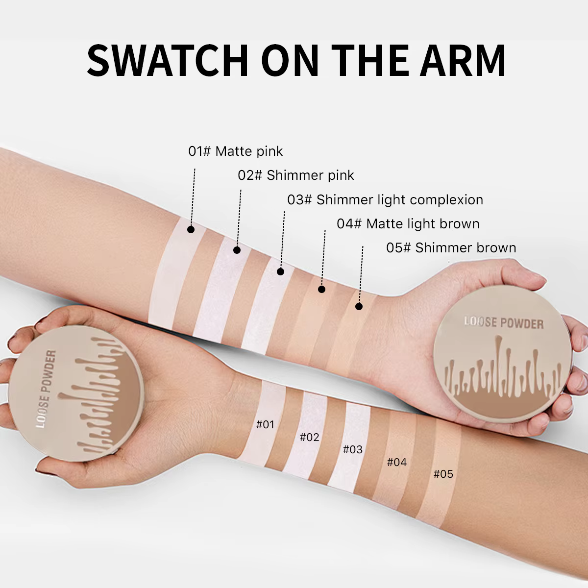 图片[11]-Women's Long-Lasting Waterproof Powder Oil Control Concealer Dry Wet Dual-Use Moisturizing Makeup Setting Loose Powder