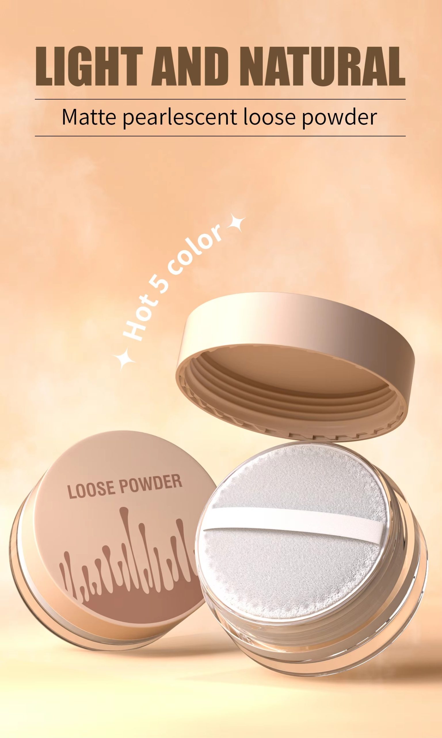图片[6]-Women's Long-Lasting Waterproof Powder Oil Control Concealer Dry Wet Dual-Use Moisturizing Makeup Setting Loose Powder