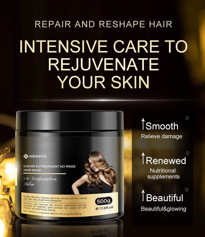图片[5]-Caviar Extravagant No Evaporation Hair Film Repair Reshape Damaged Hair Deep Nourishing Smoothing Silky Hair Mask Treatment