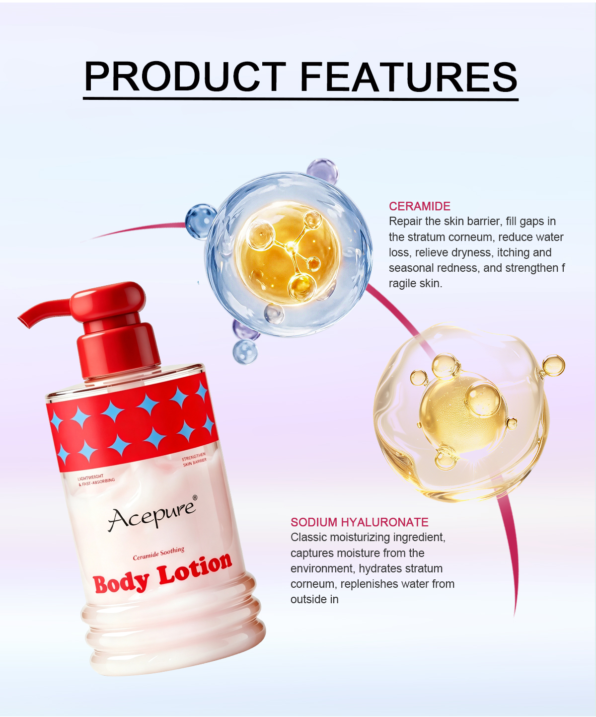 图片[5]-OEM Organic Natural Ceramide Milk Body Lotion Soothing Brighten Whitening Chinese Skin Care Private Label Custom Logo Manufacturer for Sensitive Dry Skin