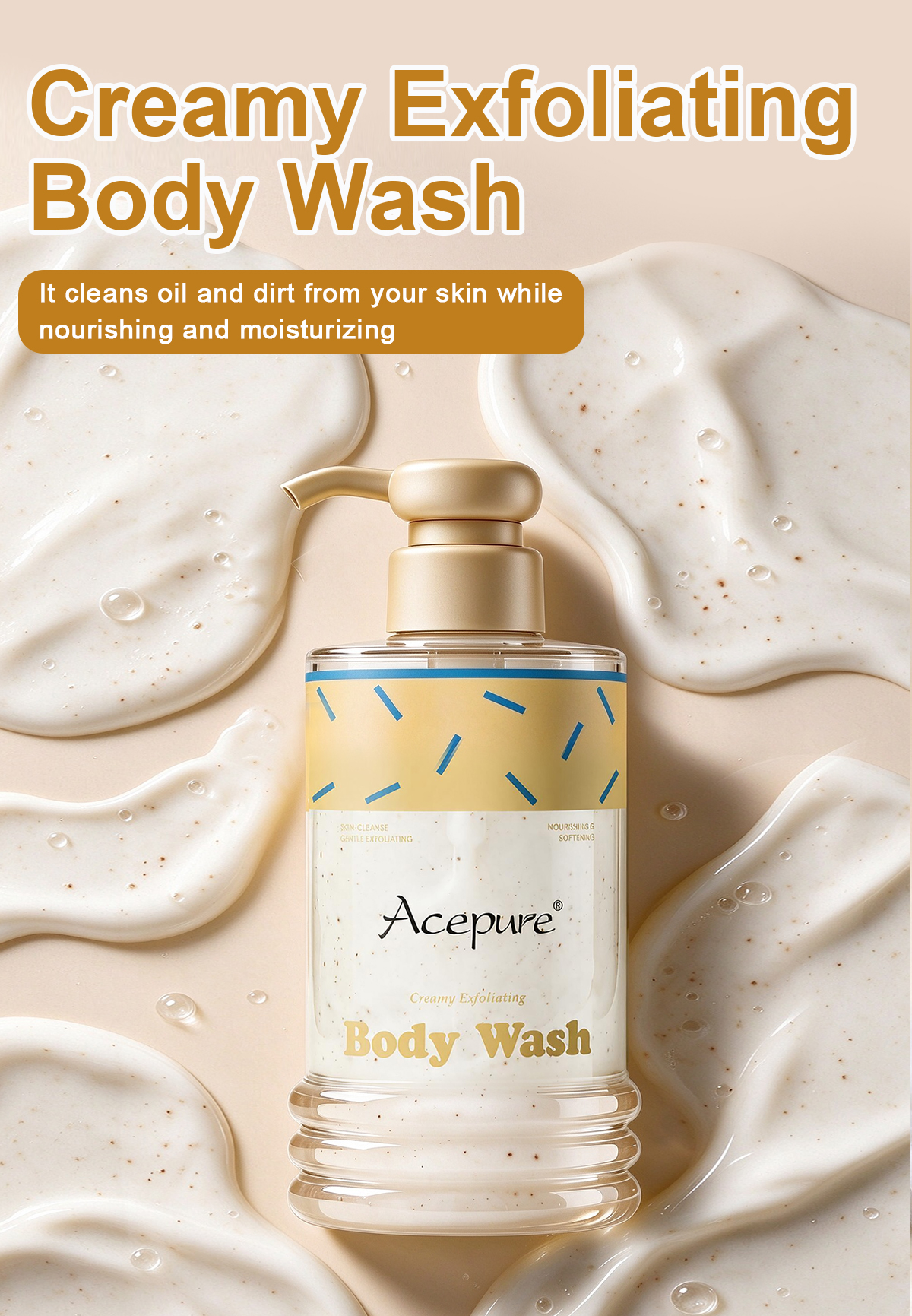 图片[1]-Body Gel Body scrub Nourishing Cleansing Refreshing Foam Bath Shower Gel 2in1