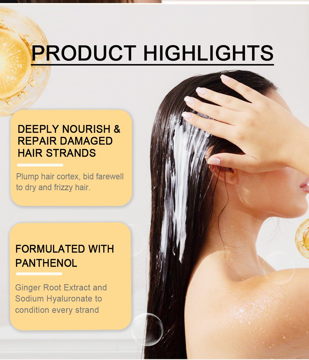 图片[2]-Acepure Ginger Amino Acid Hair Mask-Deep Nourishing Repair Moisturizing Oil-Control Dry Damaged Frizzy Hair